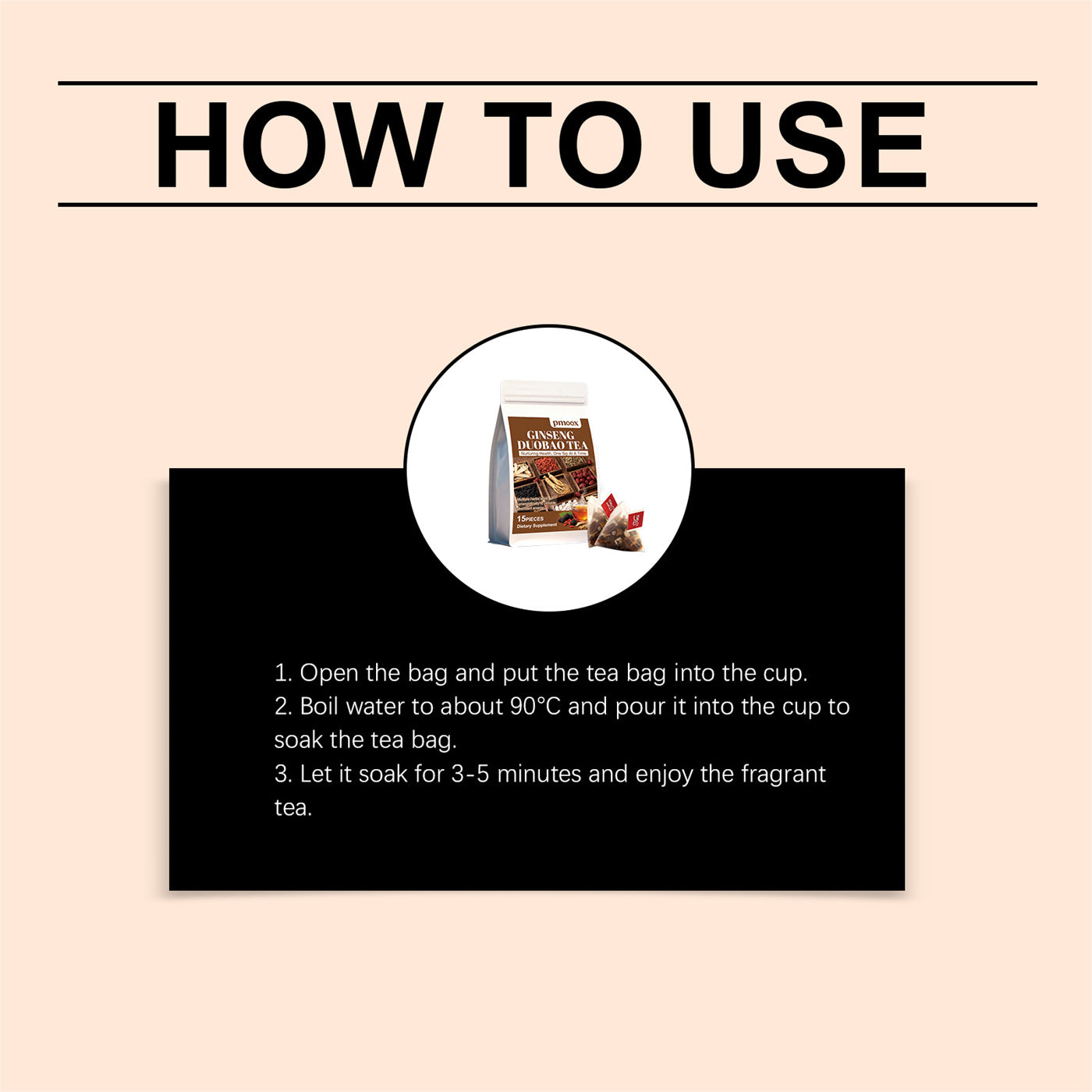 Ginseng kruidenthee voor de gezondheid - 15 stuks